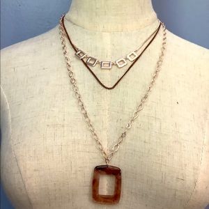 ❤️Banana Republic Rose Gold Layered Necklace